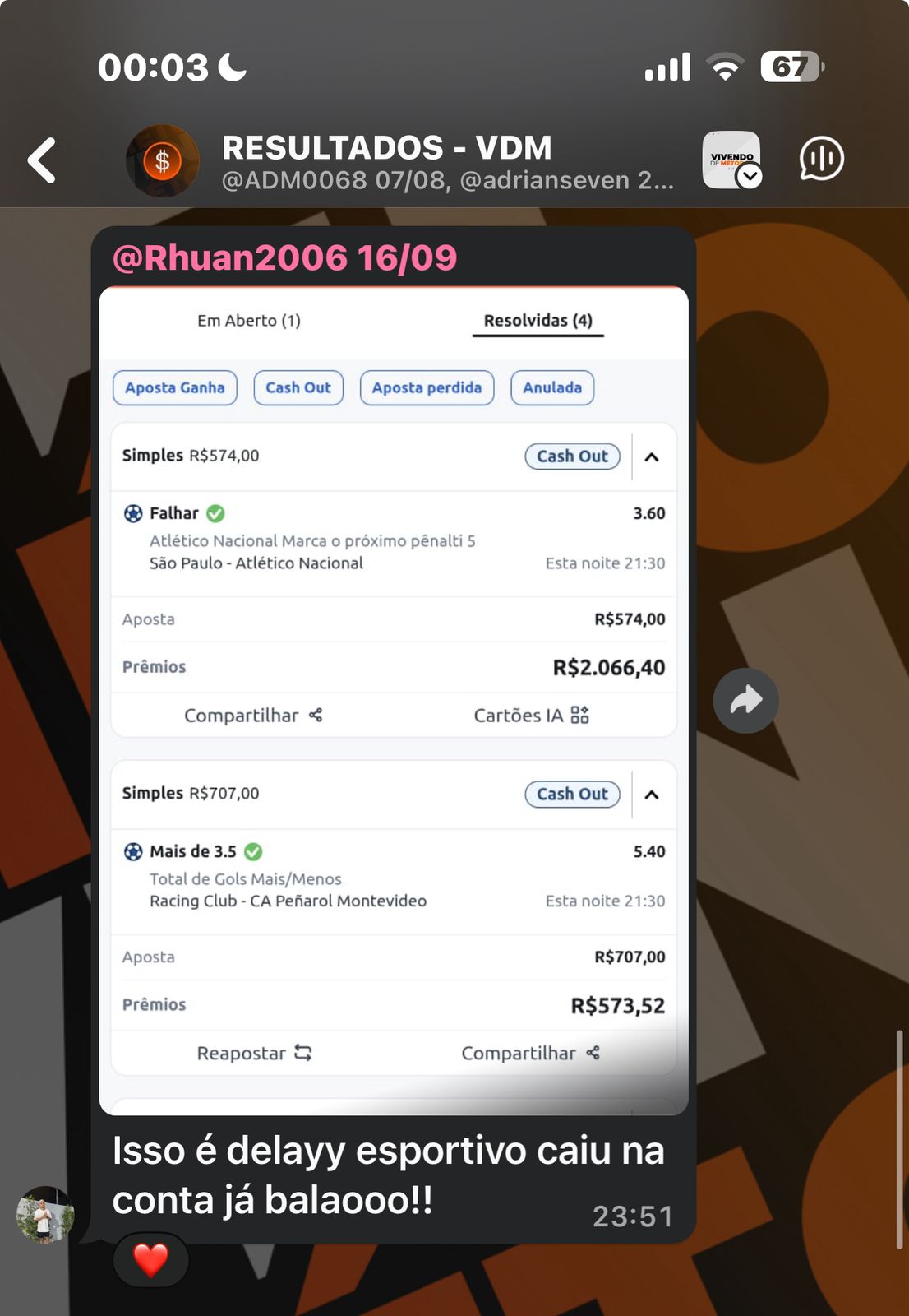 Resultado de Aluno VDM